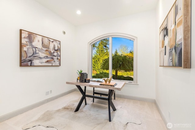 19516 67th Ave SE, Snohomish, WA 98296 - office with light colored carpet, baseboards, and recessed lighting
