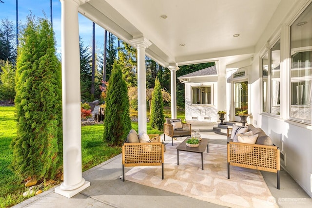 19516 67th Ave SE, Snohomish, WA 98296 - view of patio / terrace with outdoor lounge area
