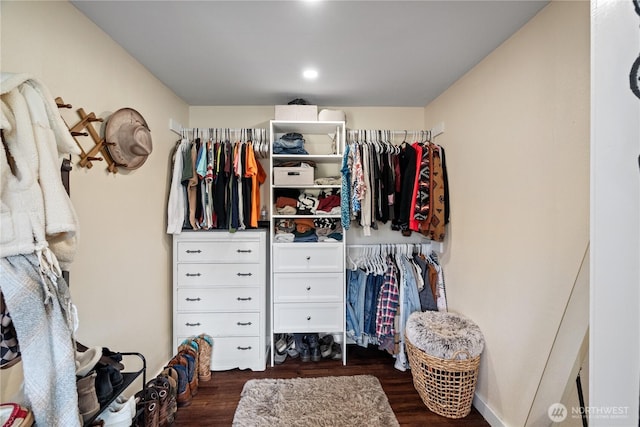 85 Rustemeyer Rd, Aberdeen, WA 98520 - spacious closet with dark wood finished floors