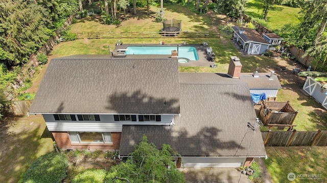 3123 163rd St E, Tacoma, WA 98446 - aerial view of property and surrounding area with a pool area