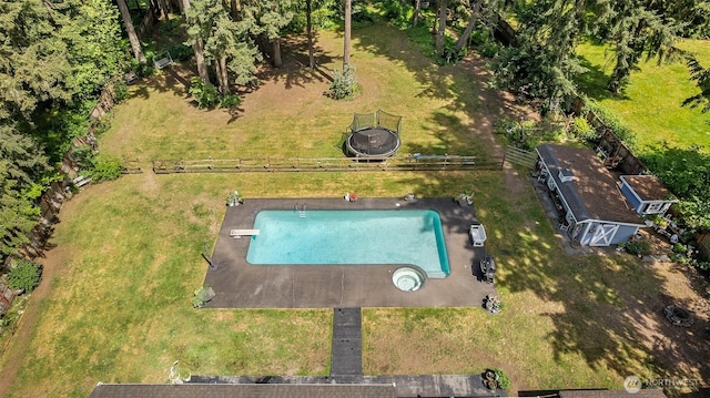 3123 163rd St E, Tacoma, WA 98446 - bird's eye view of a pool area
