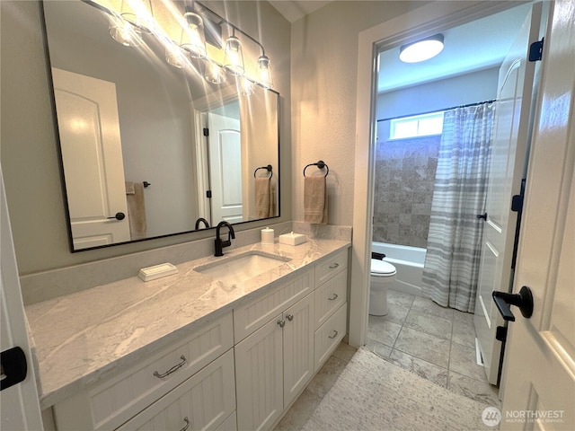 22 Rooster Flats Rd, Oroville, WA 98844 - bathroom featuring toilet, vanity, and shower / tub combo with curtain