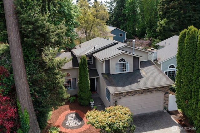 view from above of property
