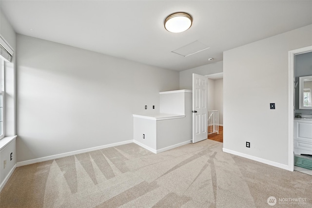 3454 Deer Pointe Ct, Bellingham, WA 98226 - carpeted empty room featuring attic access and baseboards