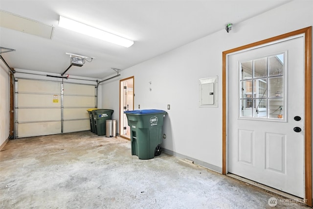 3454 Deer Pointe Ct, Bellingham, WA 98226 - garage featuring electric panel and a garage door opener