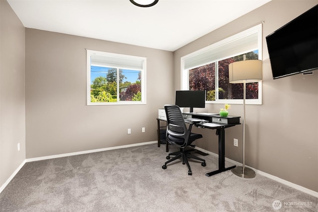 10504 Dixon Dr S, Seattle, WA 98178 - office area featuring carpet and baseboards