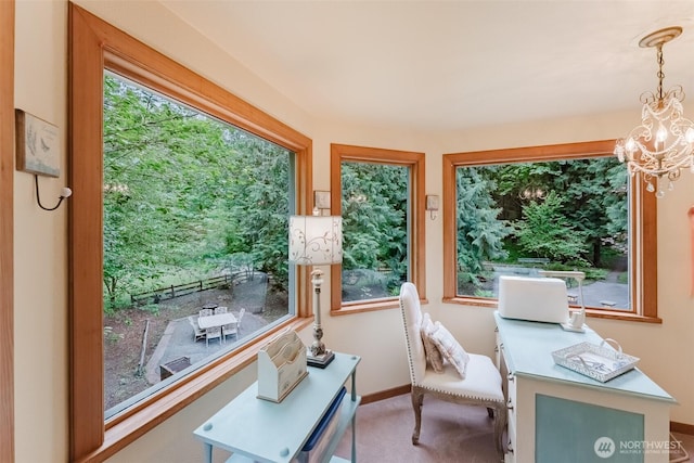 3246 Goshen Rd, Bellingham, WA 98226 - sunroom / solarium with a chandelier