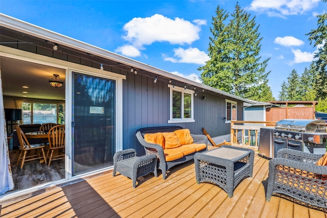 2202 28th Ave SE, Puyallup, WA 98374 - deck featuring an outdoor living space and a grill