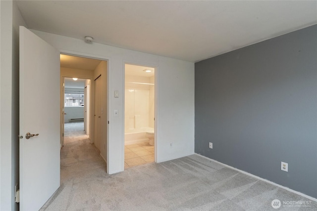 9817 132nd Street Ct E Unit B, Puyallup, WA 98373 - unfurnished bedroom featuring light carpet and ensuite bathroom