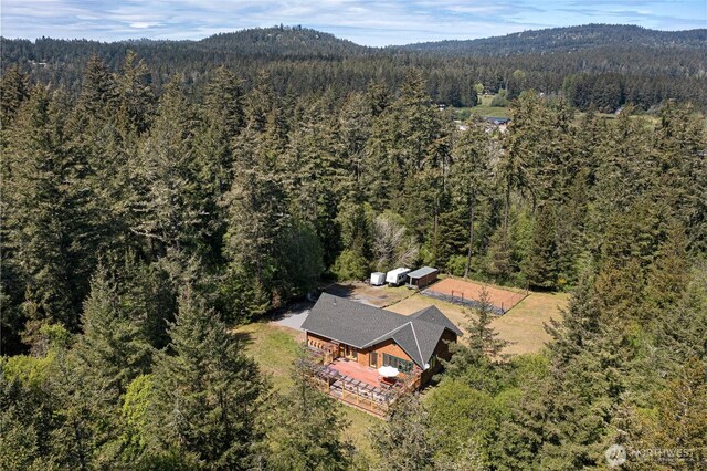 591 Wold Rd, Friday Harbor, WA 98250 - view from above of property featuring a forest