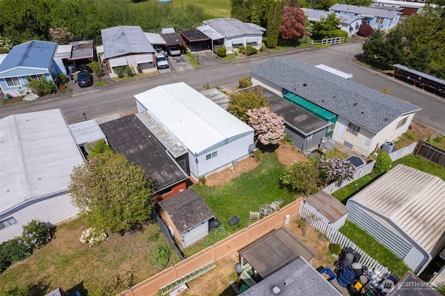 aerial view of residential area