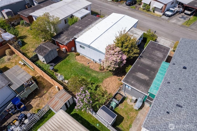 aerial view of residential area