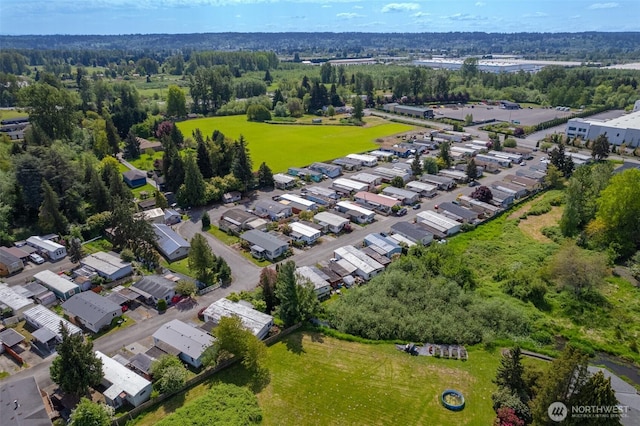 aerial view of residential area