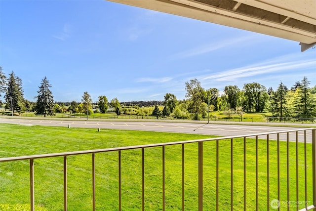view of grassy yard