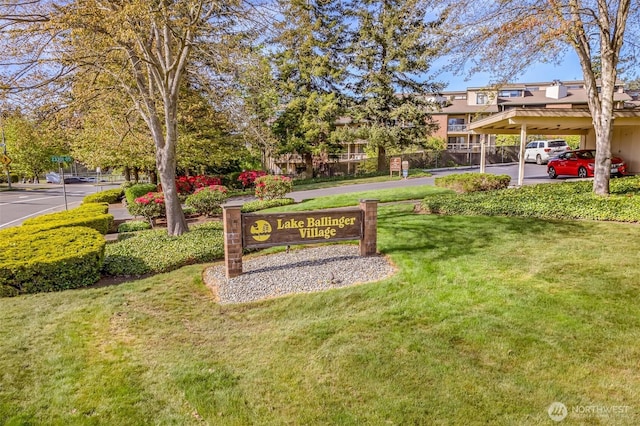 surrounding community with a yard