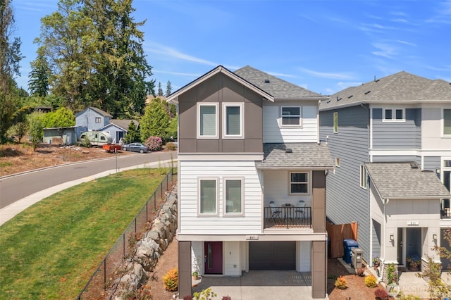 207 207th St SE Unit Eh49, Bothell, WA 98012 - view of front facade with roof with shingles, concrete driveway, and a garage