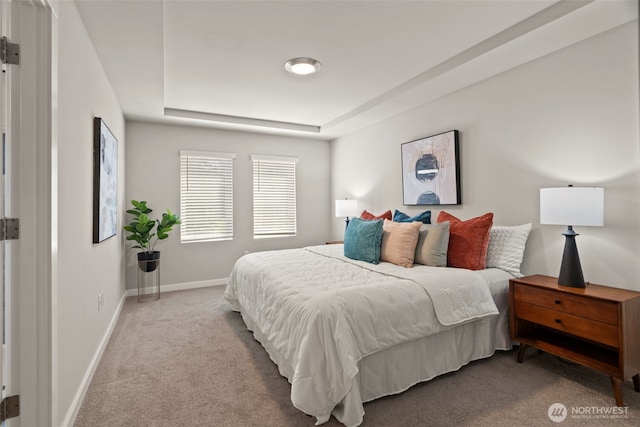 207 207th St SE Unit Eh49, Bothell, WA 98012 - bedroom featuring light colored carpet, baseboards, and a tray ceiling