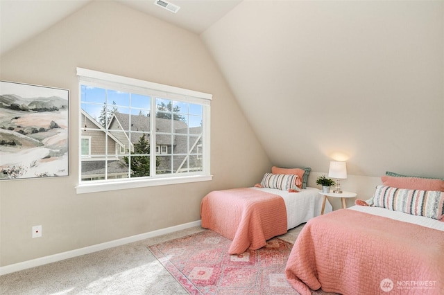 3723 218th Pl SE, Bothell, WA 98021 - carpeted bedroom featuring vaulted ceiling and baseboards