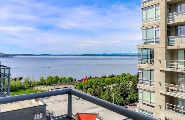 water view with a mountain backdrop