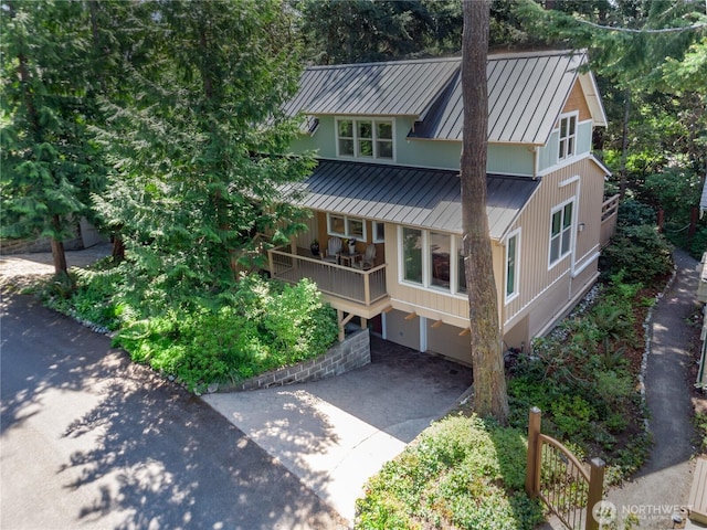 view from above of property