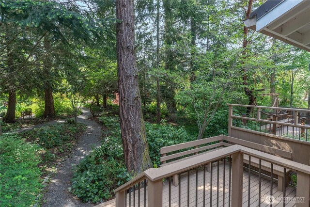 view of wooden deck