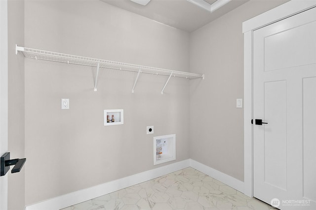 15709LOT12 SE 257th St, Covington, WA 98042 - clothes washing area featuring hookup for a washing machine, hookup for an electric dryer, and baseboards