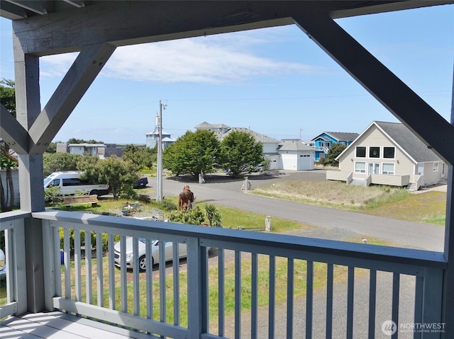 balcony featuring a residential view