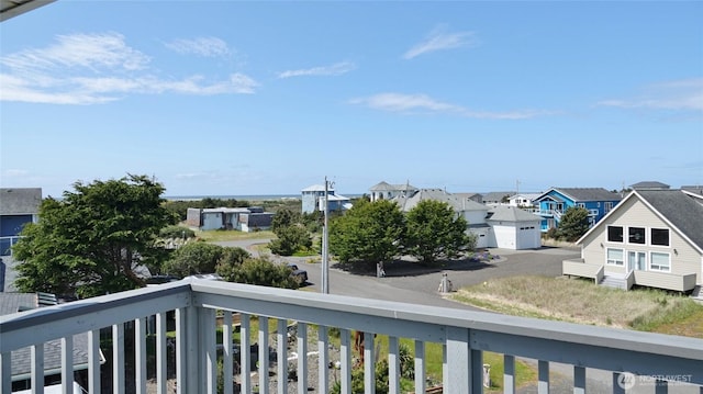 balcony featuring a residential view
