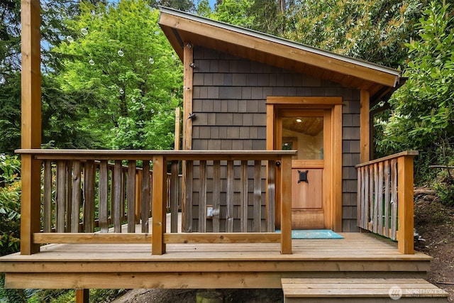 view of outbuilding