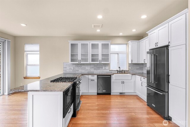 549 E Maberry Dr, Lynden, WA 98264 - kitchen with high end fridge, dishwasher, a sink, healthy amount of natural light, and recessed lighting