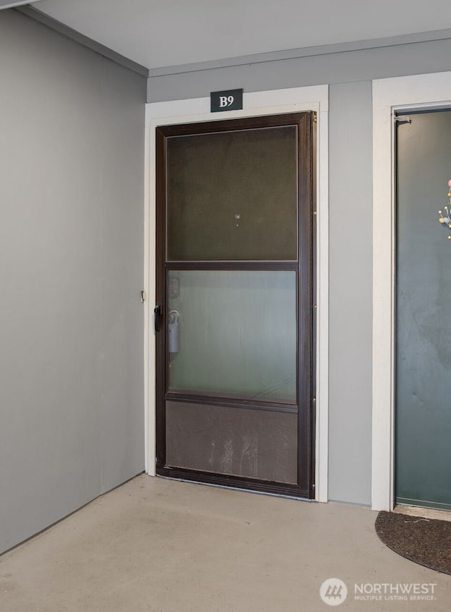 view of doorway to property