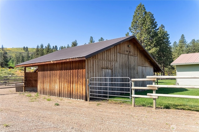 view of horse barn