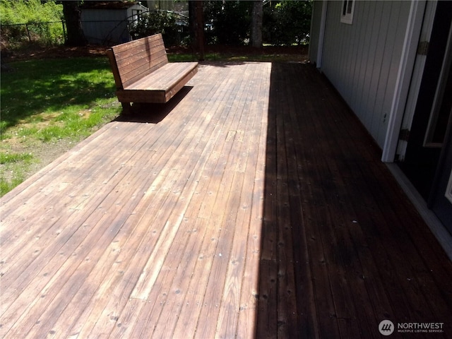 wooden terrace with fence