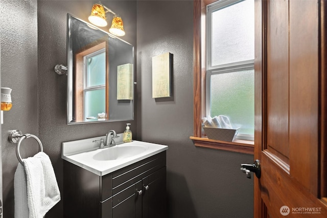 35449 34th Ave S, Auburn, WA 98001 - bathroom with vanity and a textured wall