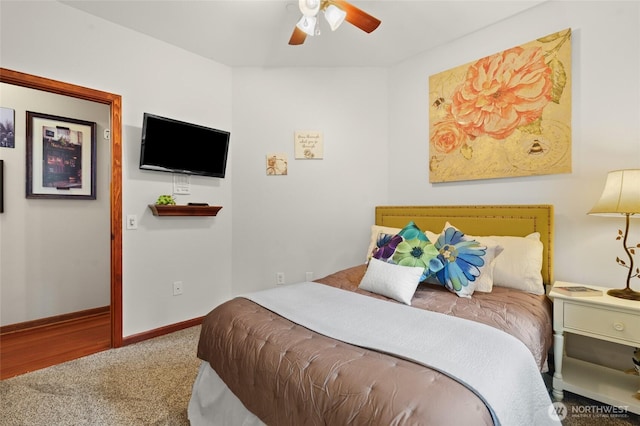 35449 34th Ave S, Auburn, WA 98001 - carpeted bedroom with baseboards and a ceiling fan