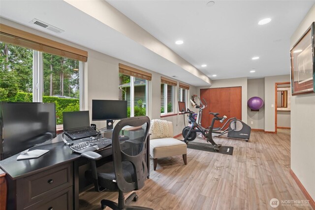 35449 34th Ave S, Auburn, WA 98001 - office space featuring baseboards, light wood-style floors, and recessed lighting