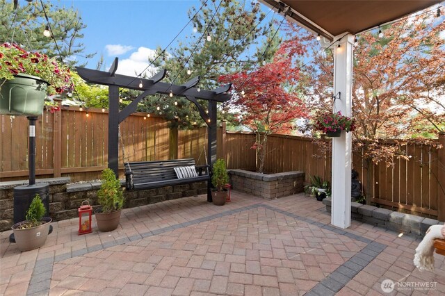 view of patio / terrace with a fenced backyard