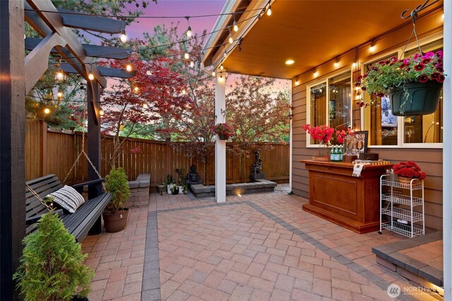 view of patio / terrace featuring a fenced backyard