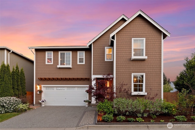 19631 38th Dr SE, Bothell, WA 98012 - view of front of property with driveway, a garage, and fence