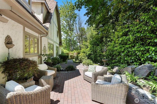 5222 W Mercer Way, Mercer Island, WA 98040 - view of patio / terrace featuring an outdoor living space