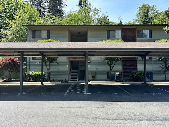 view of front of home with covered parking