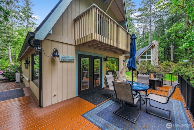 436 E Pointes Dr E, Shelton, WA 98584 - deck with french doors and outdoor dining space