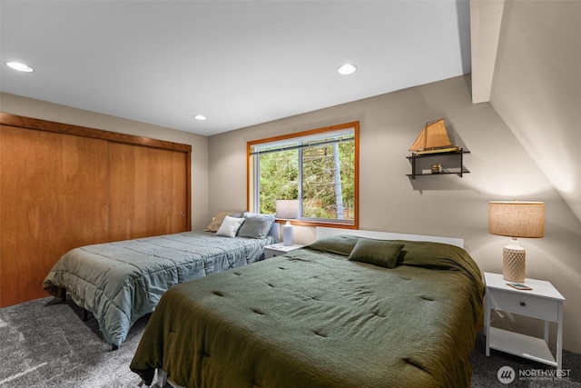 436 E Pointes Dr E, Shelton, WA 98584 - carpeted bedroom featuring recessed lighting and a closet