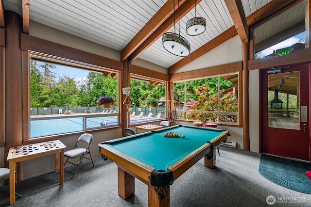 436 E Pointes Dr E, Shelton, WA 98584 - rec room with carpet flooring and billiards table
