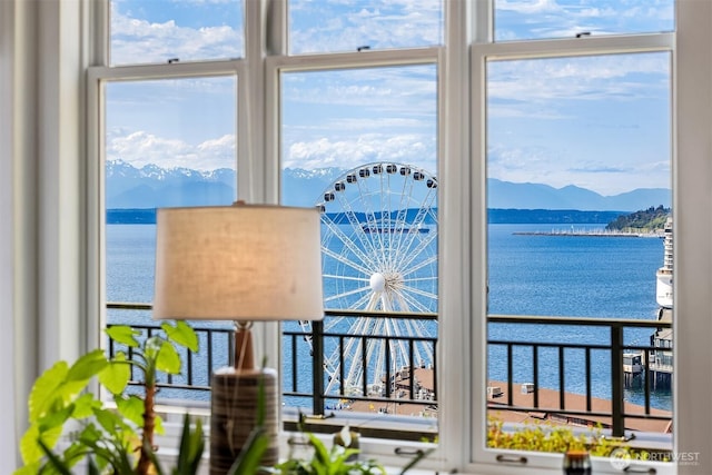 1009 Western Ave Unit 1203, Seattle, WA 98104 - water view featuring a mountain backdrop