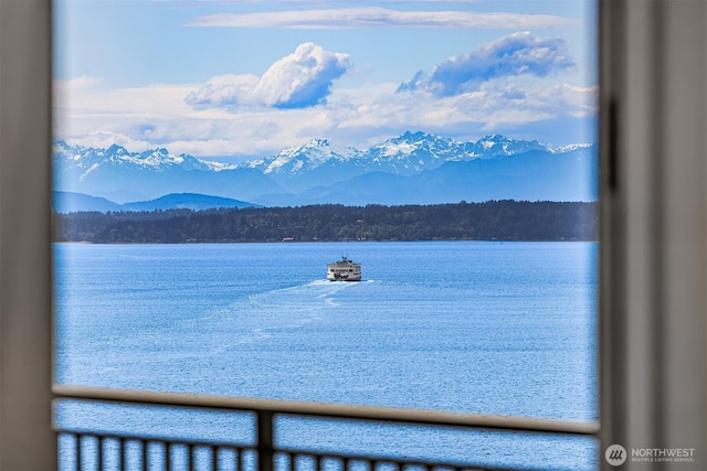 1009 Western Ave Unit 1203, Seattle, WA 98104 - water view featuring a mountainous background