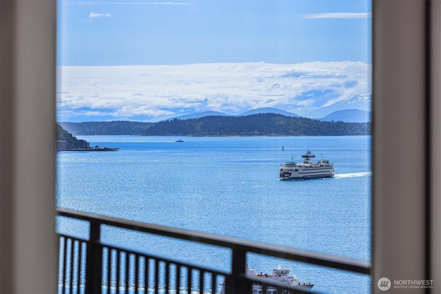 1009 Western Ave Unit 1203, Seattle, WA 98104 - water view featuring a mountainous background