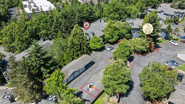 3908 243rd Pl SE Unit Q-203, Bothell, WA 98021 - aerial perspective of suburban area featuring property parcel outlined