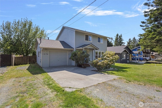1274 Admirals Dr, Coupeville, WA 98239 - traditional-style house with concrete driveway and a garage