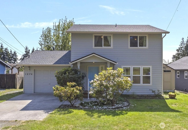 1274 Admirals Dr, Coupeville, WA 98239 - view of front of property with an attached garage, driveway, and roof with shingles